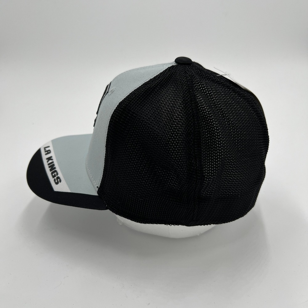 Adidas LA Kings NHL Structured Flex Hat Grey Black Mens Size SM/MD‎ NEW - Picture 2 of 8
